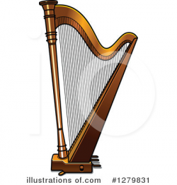 Harp Clipart #1279831 - Illustration by Vector Tradition SM