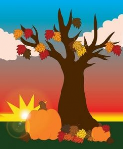 Pumpkin Harvest Time Clip Art | Thanksgiving Scene Clip Art ...