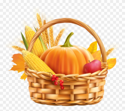 Autumn Harvest Basket Png Clipart Image - Fall Food Clipart ...