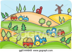 Vector Art - Illustration of harvest time. Clipart Drawing ...