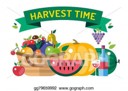 EPS Illustration - Harvest time illustration. Vector Clipart ...