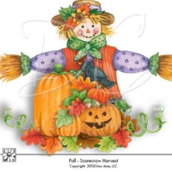 Fall Harvest Clip Art | fall scarecrow pumpkins art part ...
