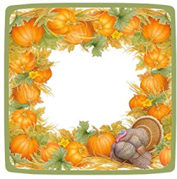 CASPARI Thanksgiving Harvest Salad Plate, 8 CT