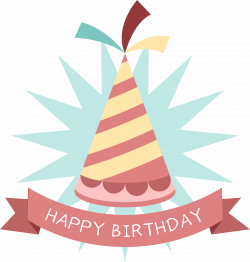 Birthday Party hat Sticker Clip art - Cartoon birthday hat tag 3830 ...
