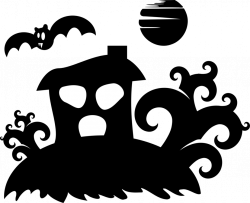 Silhouette Drawing Download Haunted house Ghost free commercial ...