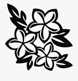 Hawaiian Flower Clipart - Hawaiian Flowers Black And White ...