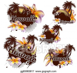 EPS Vector - Tropical design element. hawaii. Stock Clipart ...