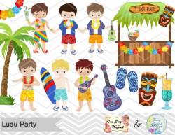 Digital Luau Boy Clipart, Instant Download Hawaii Clip Art, Tiki Party  Clipart, Hawaiian Clip Art, Hula Party Boy Clip Art, 0171