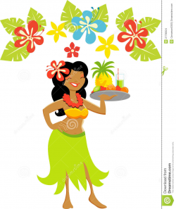 Hawaiian Luau Girl Clipart - Clip Art Bay