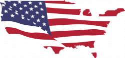 Clipart - USA Map Flag (Without Alaska, Puerto Rico and Hawaii)
