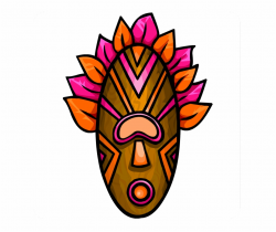 Pink Tiki Mask Tiki Mask Clipart - Clip Art Library