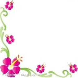 Spring Flowers Clip Art Borders | Clip Art of a Hibiscus ...