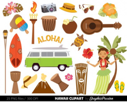 Hawaiian Luau Party clip art, Luau clipart Luau clip art Hawaii ...