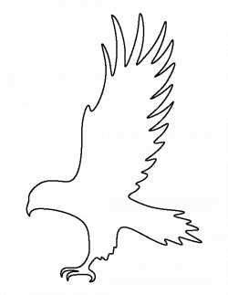 Hawk pattern. Use the printable outline for crafts, creating ...