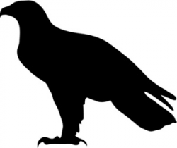 Hawk clipart image cartoon silhouette of a perched hawk ...