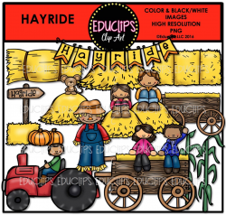 Hayride Clip Art Bundle (Color and B&W) - Welcome to Educlips Store