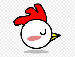 Chicken Clipart Shadow - Cartoon Chicken Head Png ...