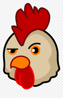 Rooster Icon - Chicken Head Cartoon Png Clipart (#302364 ...