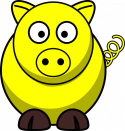Yellow Pig Clip Art at Clker.com - vector clip art online, royalty ...