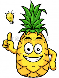 Pineapple Having Great Idea | Vector Illustrations ...