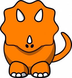 Orange Tricertop Dino Clip Art at Clker.com - vector clip art online ...