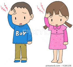 Headache child - Stock Illustration [4186108] - PIXTA