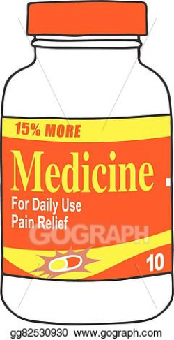 Vector Stock - Medication bottle pills sick. Stock Clip Art ...
