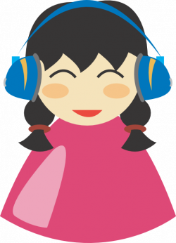 Cute Girl With Headphone Clipart | i2Clipart - Royalty Free Public ...