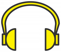 Clipart - yellow headphone