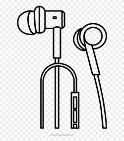 Drawn Headphones Coloring Page - Ear Phones Coloring Page ...