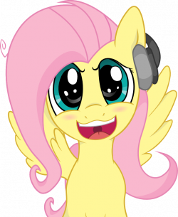 Fluttershy with headphones (Vector) by amazingmax | My Little Pony ...