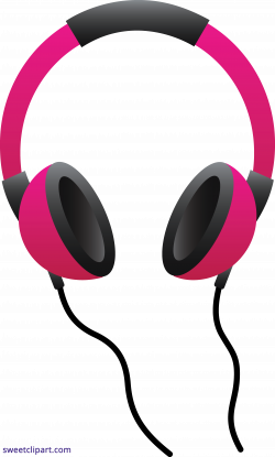 Pink Headphones Clipart - Sweet Clip Art