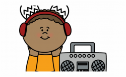 Headphones Clipart Listening Center - Listen To Music ...
