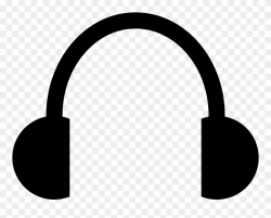 Collection Of Black And White High - Headphone Sign Clipart ...