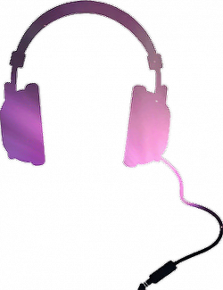 headphones galaxy pink violet tumblr sticker...