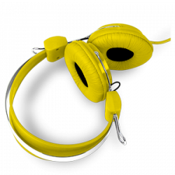Headsets : Headphones Stereo Kids Friendly Colourful Yellow