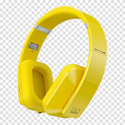 Headphones Digital data Headset, Yellow Headphones ...