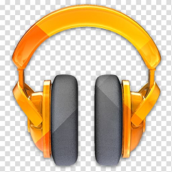Electronic device headphones yellow, Google Play Music, gold ...