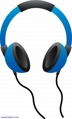 Blue Headphones Clipart - Sweet Clip Art
