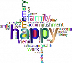 Clipart - Prismatic Happy Family Word Cloud 4 No Background