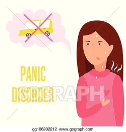 Vector Stock - Girl having panic attack. health problem ...