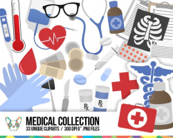 Medical Clipart Collection, Doctor Clipart, Health Clipart, Hospital  Clipart, Healthcare Clipart, Planner Clipart, Scrapbooking Cliparts