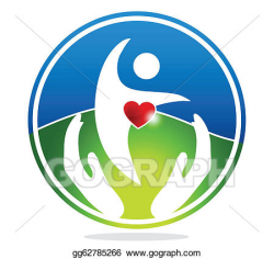 Vector Stock - Healthy human and healthy heart sym. Clipart ...