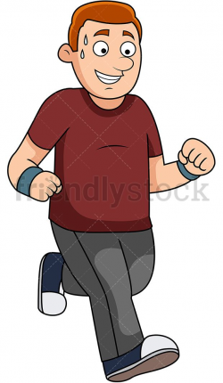 Slim Man Jogging For Exercise | Working Out Clipart | Free ...