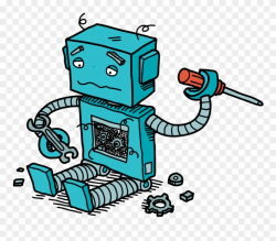 Mental Health In The Workplace - Broken Robot Clipart - Png ...