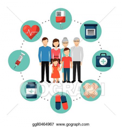 Vector Art - Family health care design . Clipart Drawing ...