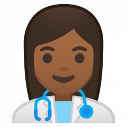 Woman health worker medium dark skin tone Icon | Noto Emoji People ...