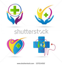 Healthcare icons vector design represents hospital logos ...