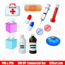 50% OFF Medical Clipart, Medical Supplies Clip Art, Healthcare, Medical  Kit, First Aid, Hospital, Planner, Scrapbooking, Commercial