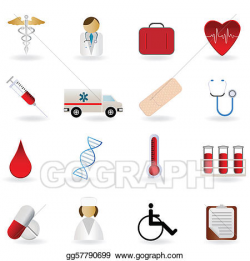 Vector Clipart - Medical and healthcare symbols. Vector ...